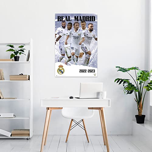 Grupo Erik Poster Real Madrid equipo 2022/2023 - Laminas decorativas 61x91,5cm a todo color | Posters para pared ideal decoración habitación